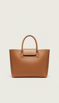 Italian leather tote with suede lining