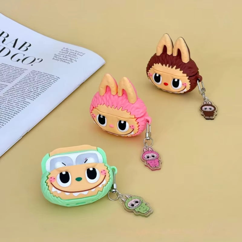 Cute Cartoon 3D Silicone Protective Shell Hard Box Earphones Labubu In-ear Earbuds Wireless Blue Tooth Headset TWS Headphones