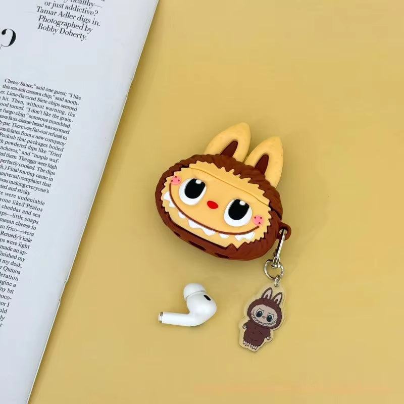 Cute Cartoon 3D Silicone Protective Shell Hard Box Earphones Labubu In-ear Earbuds Wireless Blue Tooth Headset TWS Headphones