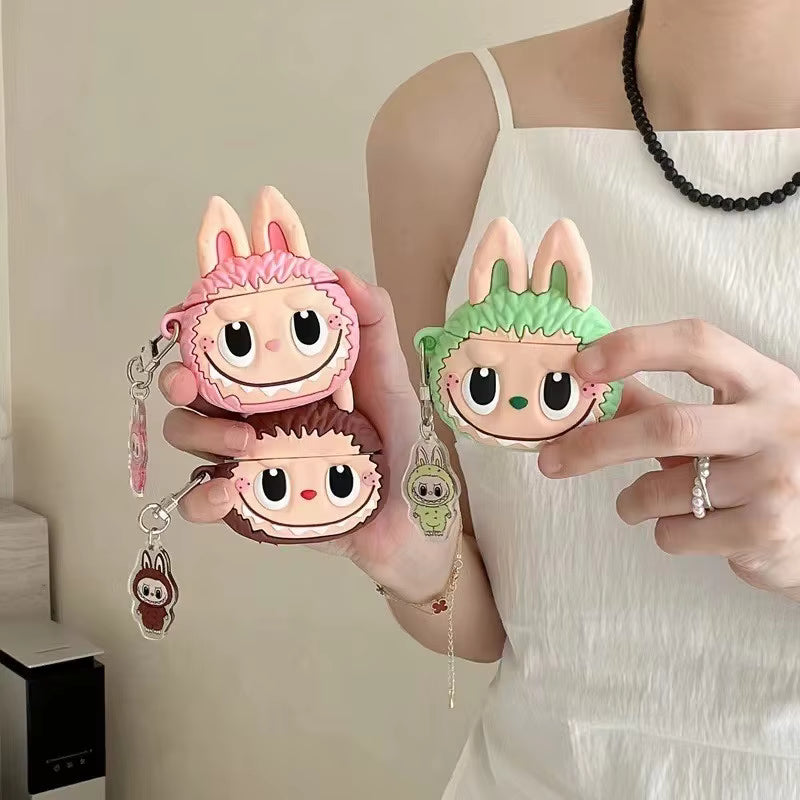 Cute Cartoon 3D Silicone Protective Shell Hard Box Earphones Labubu In-ear Earbuds Wireless Blue Tooth Headset TWS Headphones