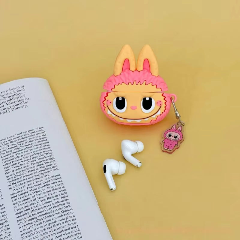 Cute Cartoon 3D Silicone Protective Shell Hard Box Earphones Labubu In-ear Earbuds Wireless Blue Tooth Headset TWS Headphones