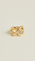 18k gold statement ring with sculpted form