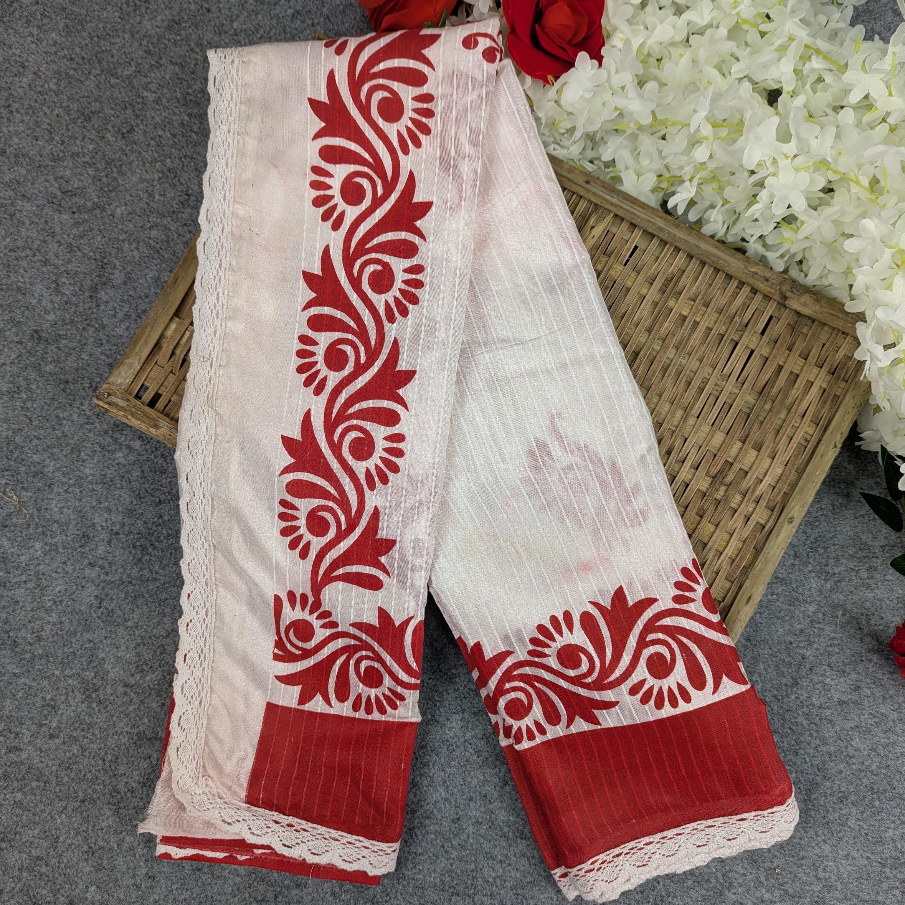 Festive Special Premium Half-Silk Print Saree Combo