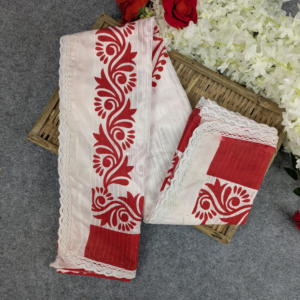 Festive Special Premium Half-Silk Print Saree Combo