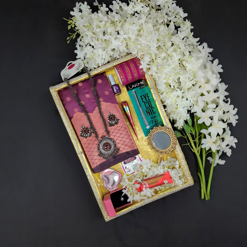 Premium Silk Katan Saree Combo Pack Onion