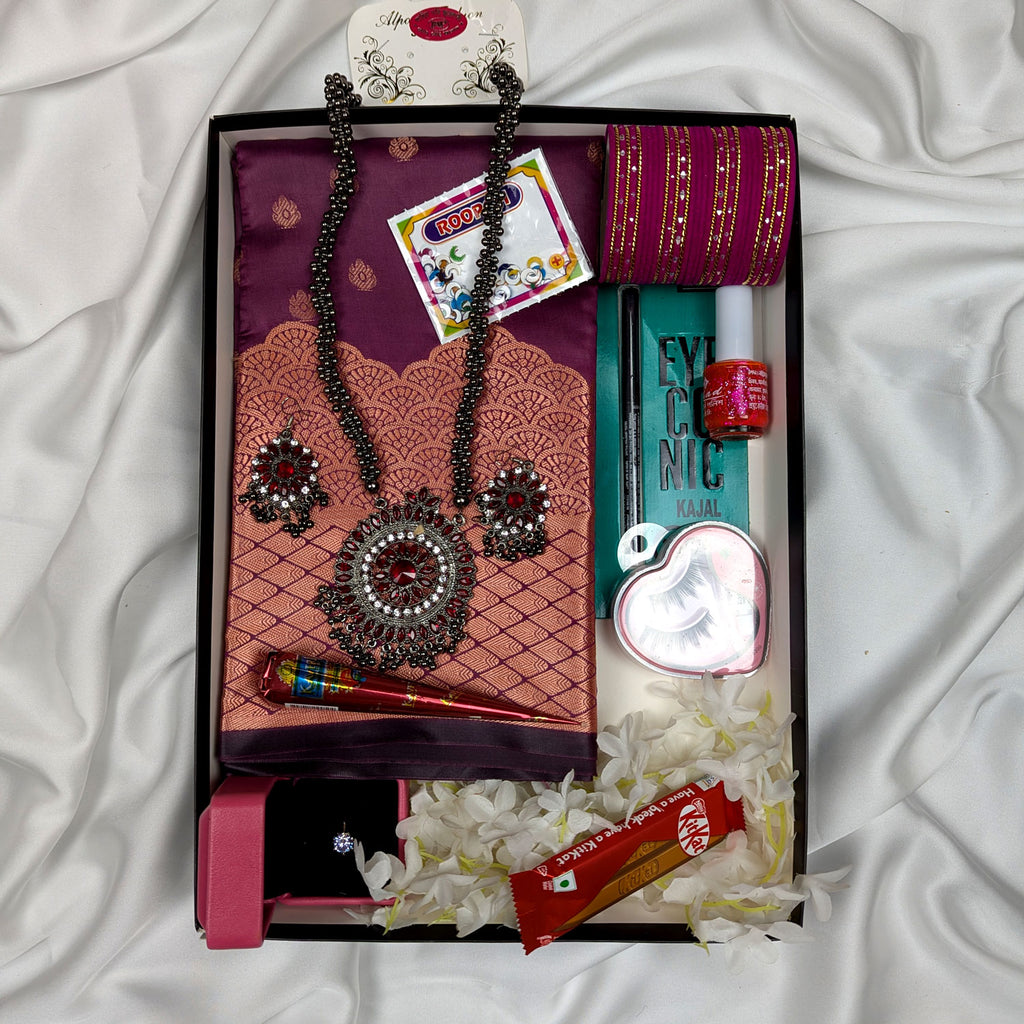 Premium Silk Katan Saree Combo Pack Onion