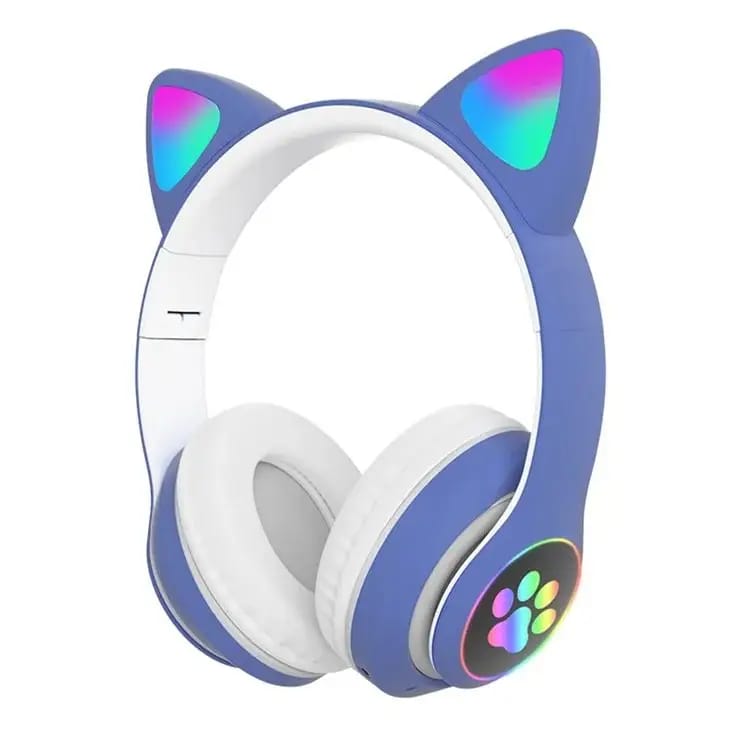 CAT STN-28 Wireless Cat Ear Headset Bluetooth 5.0 | 40mm Speaker, 400mAh Battery & 7 Hours Playtime - Stylish Over-Ear Headphones
