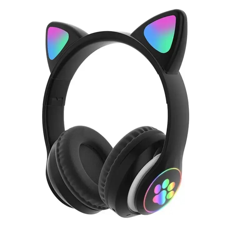 CAT STN-28 Wireless Cat Ear Headset Bluetooth 5.0 | 40mm Speaker, 400mAh Battery & 7 Hours Playtime - Stylish Over-Ear Headphones